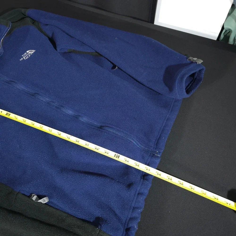 The North Face Fleece Jacket Mens XL Blue Black Full Zip Denali Style 15452
